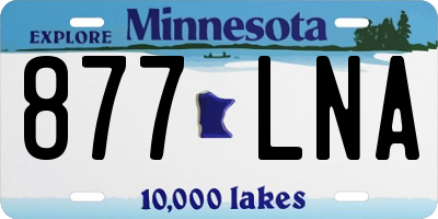 MN license plate 877LNA