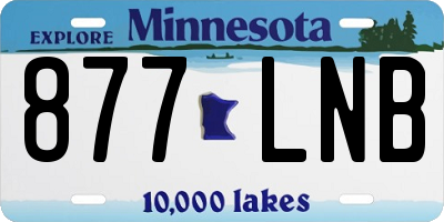 MN license plate 877LNB