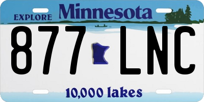 MN license plate 877LNC