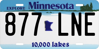 MN license plate 877LNE