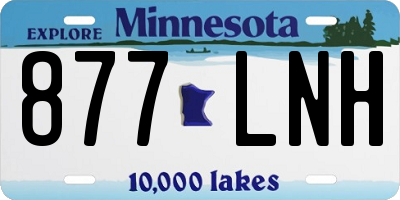 MN license plate 877LNH