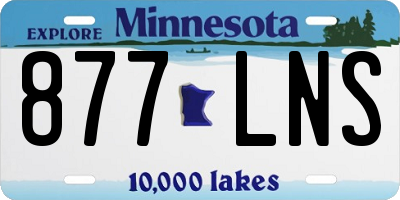 MN license plate 877LNS