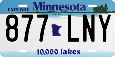 MN license plate 877LNY