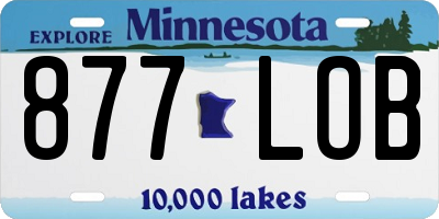 MN license plate 877LOB