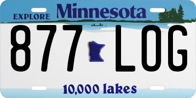 MN license plate 877LOG