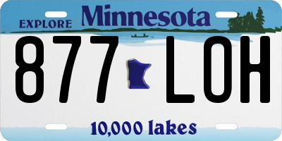 MN license plate 877LOH