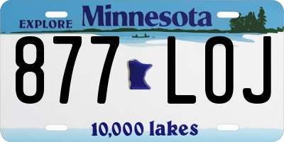 MN license plate 877LOJ