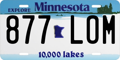 MN license plate 877LOM