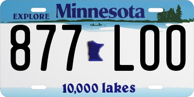 MN license plate 877LOO