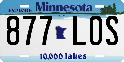 MN license plate 877LOS