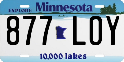 MN license plate 877LOY