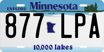 MN license plate 877LPA