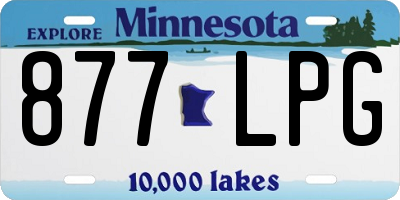 MN license plate 877LPG