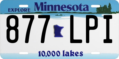 MN license plate 877LPI