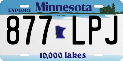 MN license plate 877LPJ