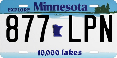 MN license plate 877LPN