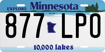 MN license plate 877LPO