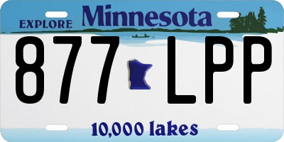 MN license plate 877LPP