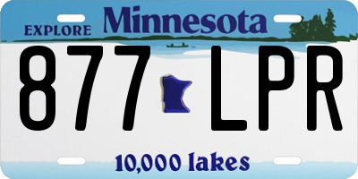 MN license plate 877LPR