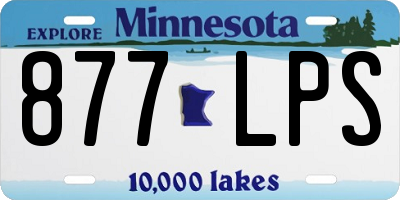 MN license plate 877LPS