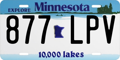 MN license plate 877LPV