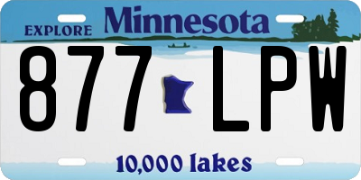 MN license plate 877LPW