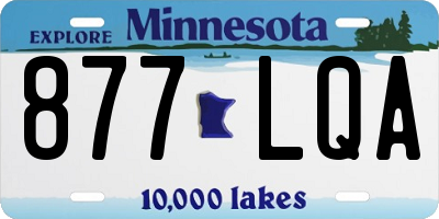 MN license plate 877LQA