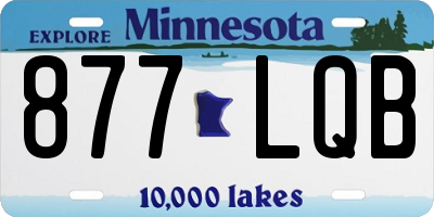MN license plate 877LQB