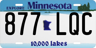 MN license plate 877LQC