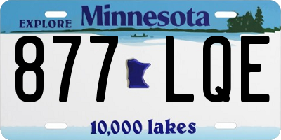 MN license plate 877LQE
