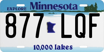 MN license plate 877LQF