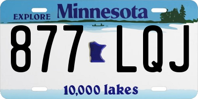 MN license plate 877LQJ