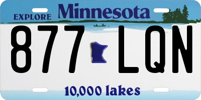 MN license plate 877LQN