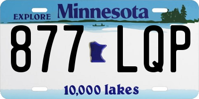 MN license plate 877LQP