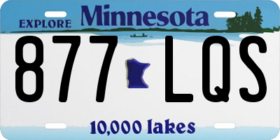 MN license plate 877LQS