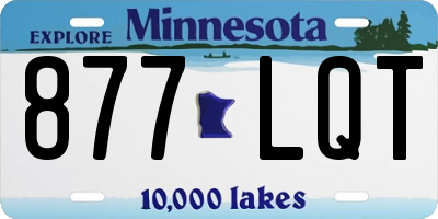 MN license plate 877LQT