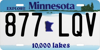 MN license plate 877LQV