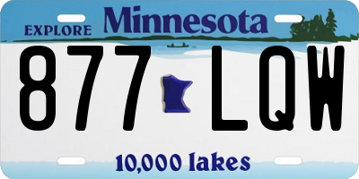 MN license plate 877LQW