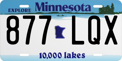 MN license plate 877LQX