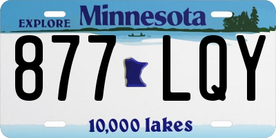 MN license plate 877LQY