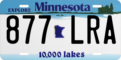 MN license plate 877LRA