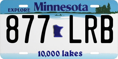 MN license plate 877LRB