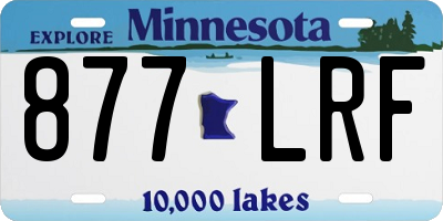 MN license plate 877LRF