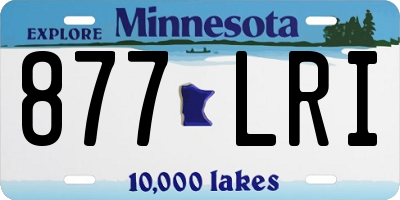 MN license plate 877LRI