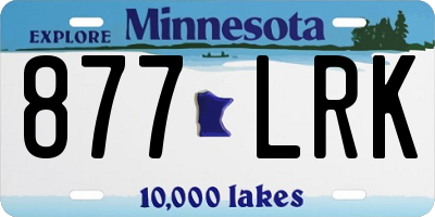 MN license plate 877LRK