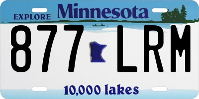 MN license plate 877LRM