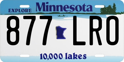 MN license plate 877LRO