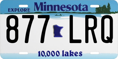 MN license plate 877LRQ