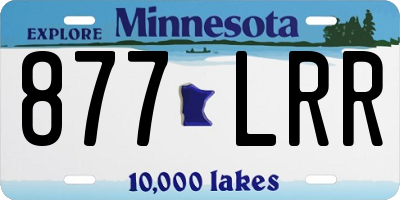 MN license plate 877LRR