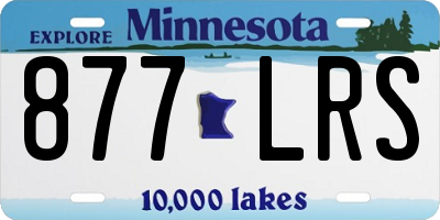 MN license plate 877LRS